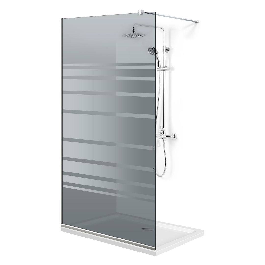 Paravan dus Walk-in, Perete dus Inox, #Gri #Szürke