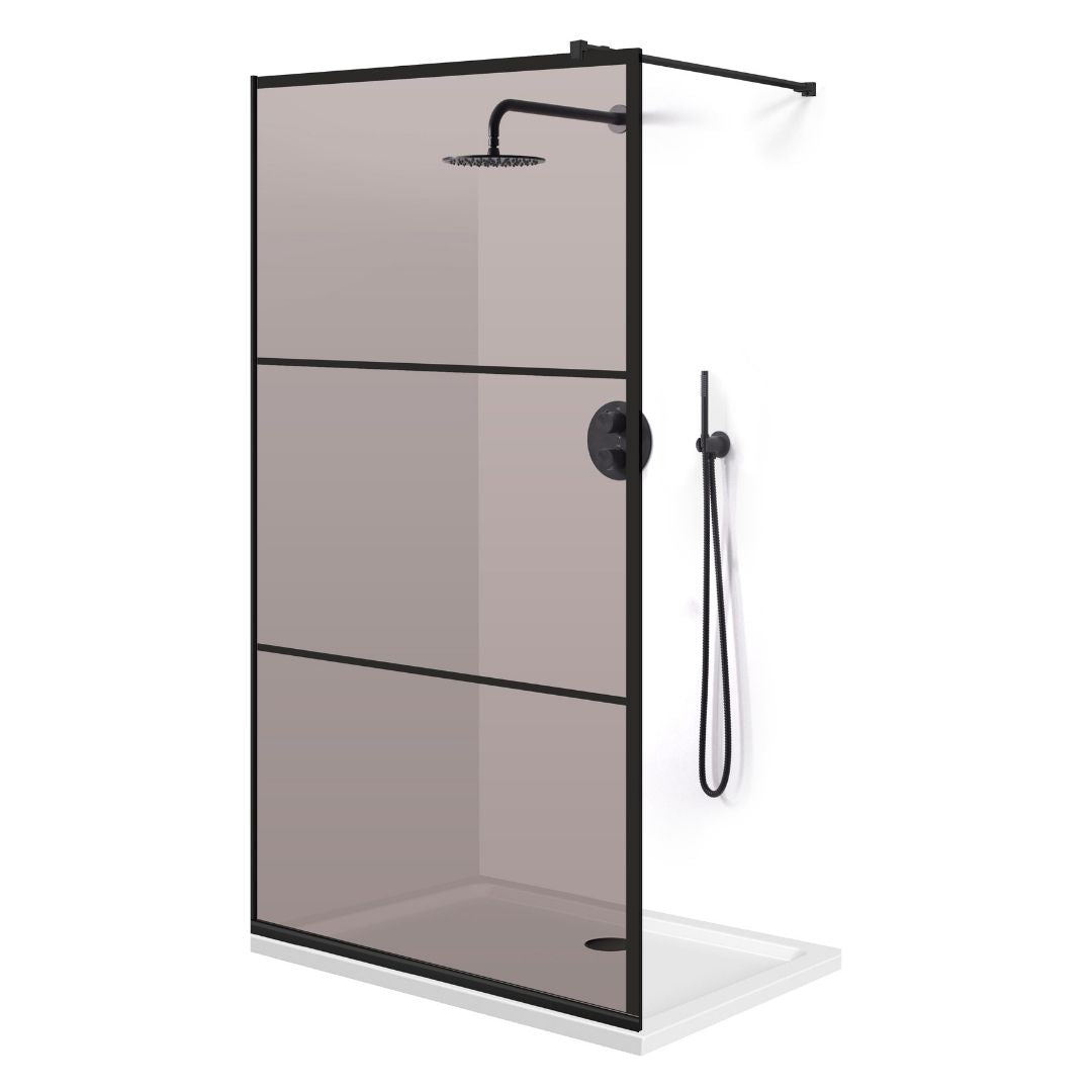 Paravan dus Walk-in, Perete dus Negru, #Bronz #Bronz