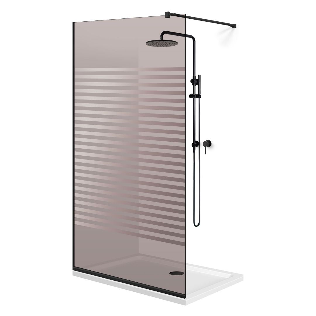 Paravan dus Walk-in, Perete dus Negru, #Bronz #Bronz