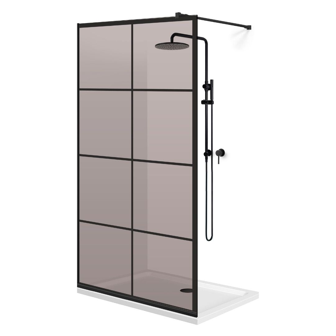 Paravan dus Walk-in, Perete dus Negru, #Bronz #Bronz