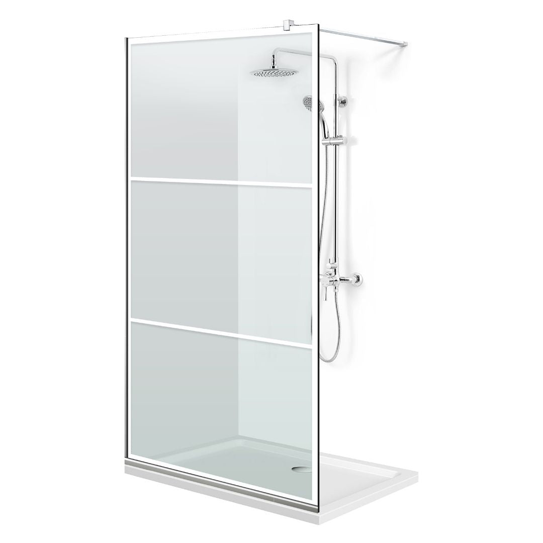 Paravan dus Walk-in, Perete dus Inox, #Clara