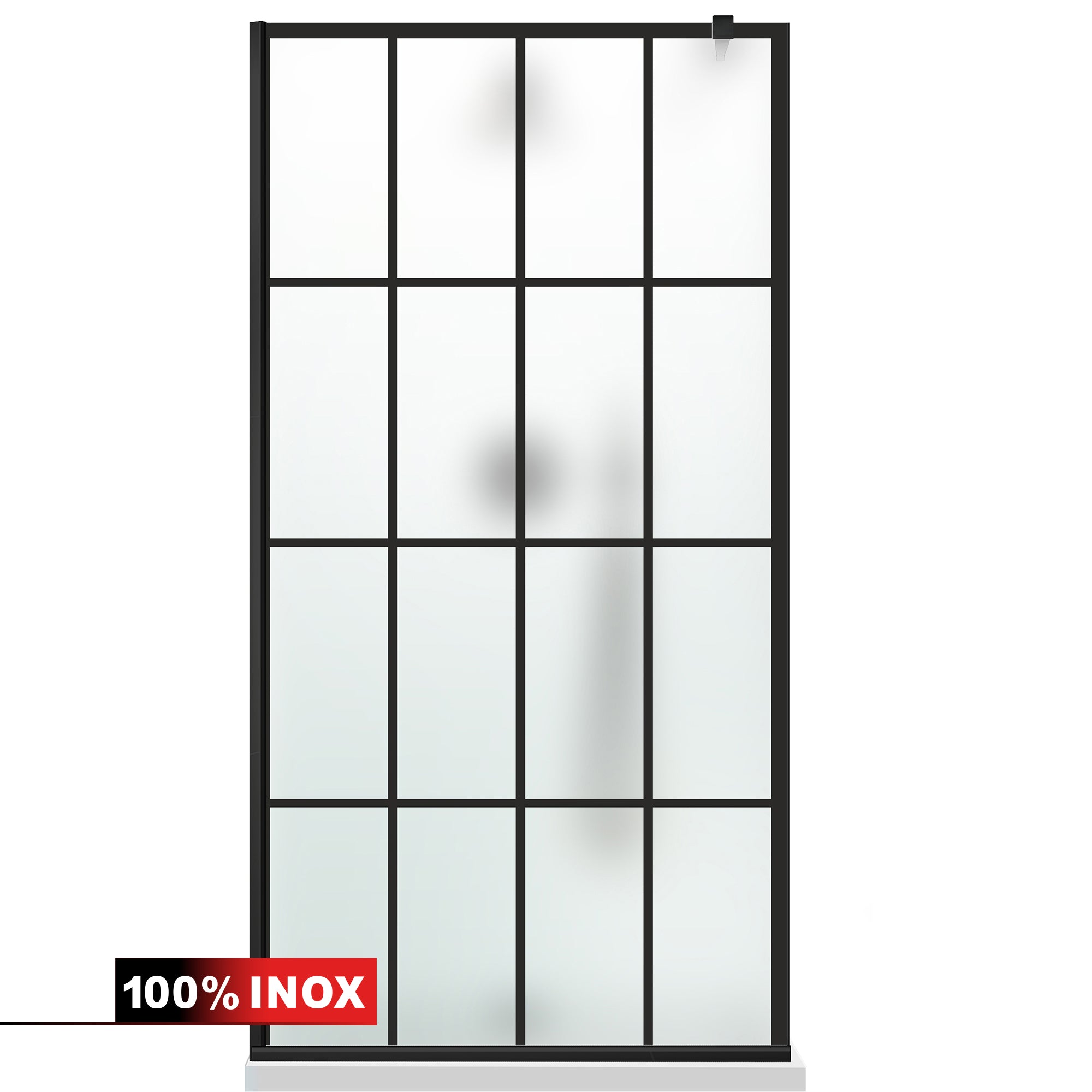 Paravan dus Walk-in, Perete dus Negru, #Mat #Matt