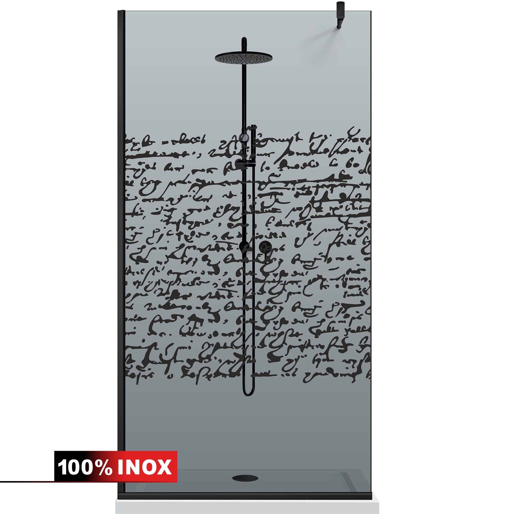Paravan dus Walk-in, Perete dus Negru, #Gri #Szürke