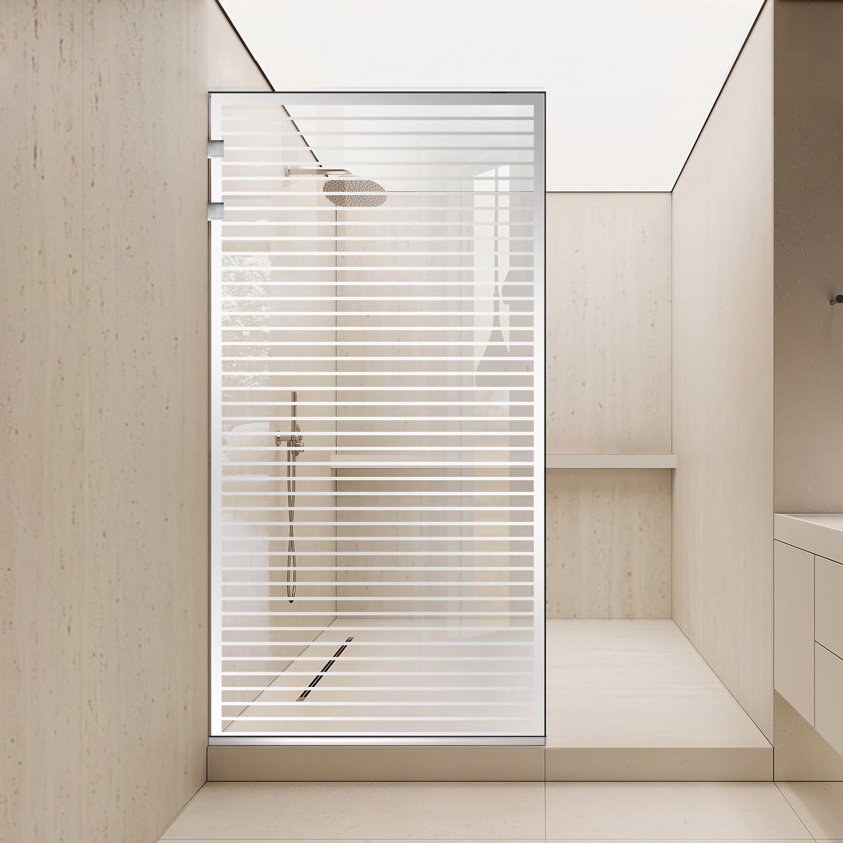 Zuhanyfal Walk-in, Zuhanyfal Rozsdamentes acél, #Viztiszta