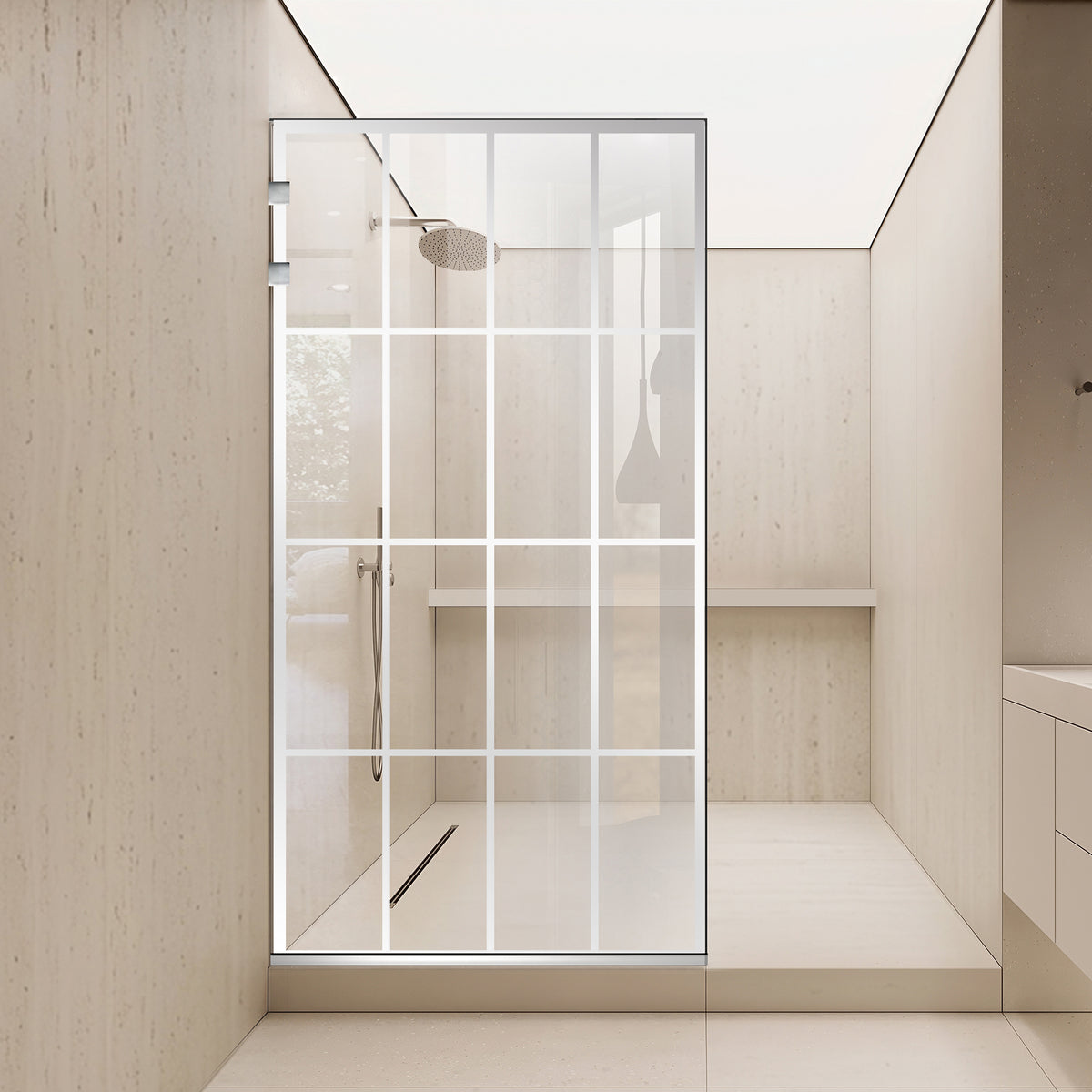 Zuhanyfal Walk-in, Zuhanyfal Rozsdamentes acél, #Viztiszta