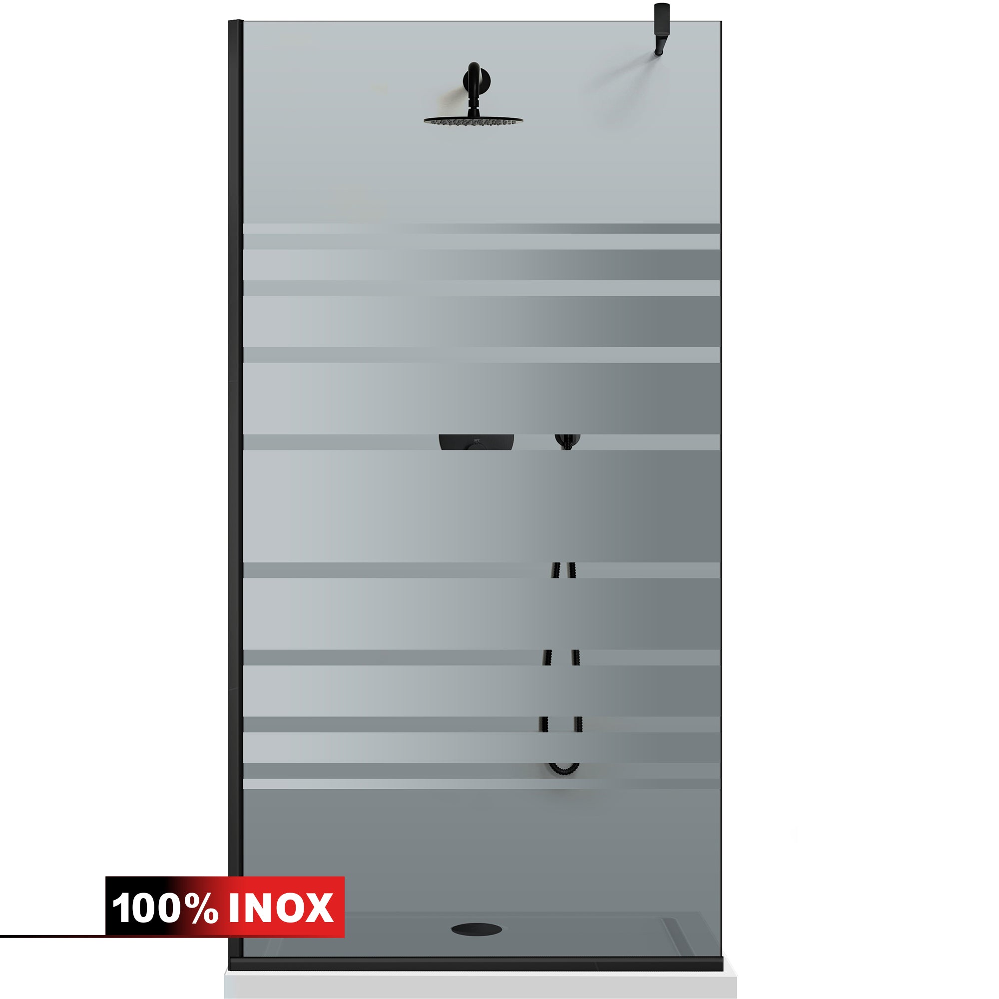 Paravan dus Walk-in, Perete dus Negru, #Gri #Szürke