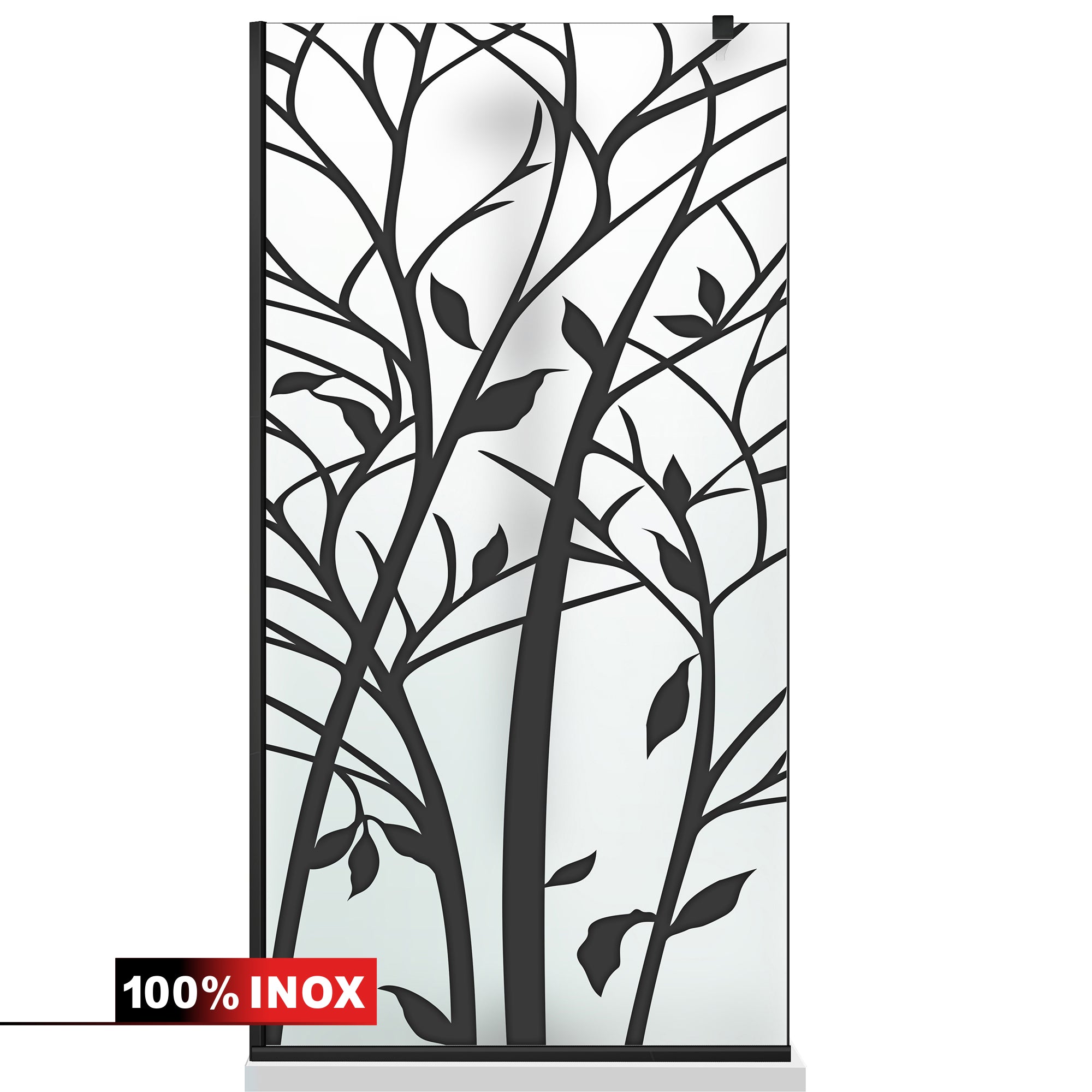 Paravan dus Walk-in, Perete dus Negru, #Mat #Matt