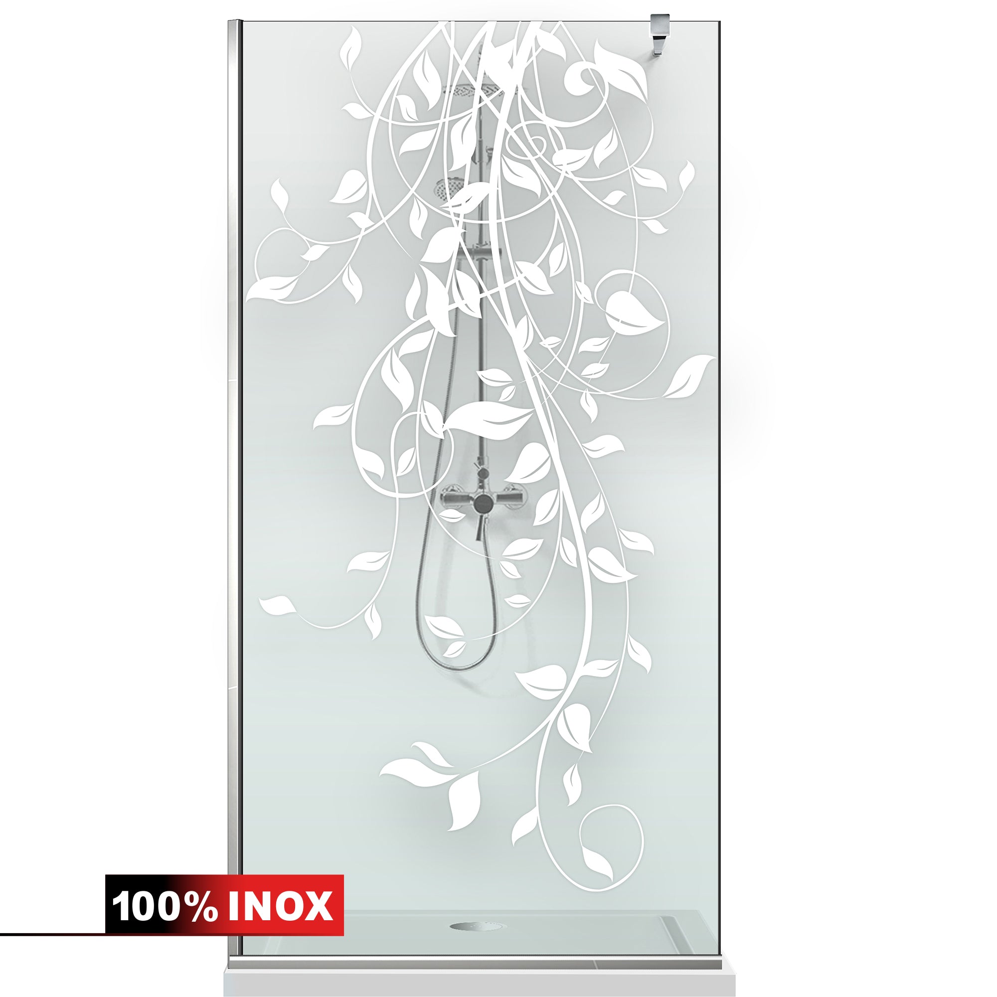 Paravan dus Walk-in, Perete dus Inox, #Clara #Víztiszta