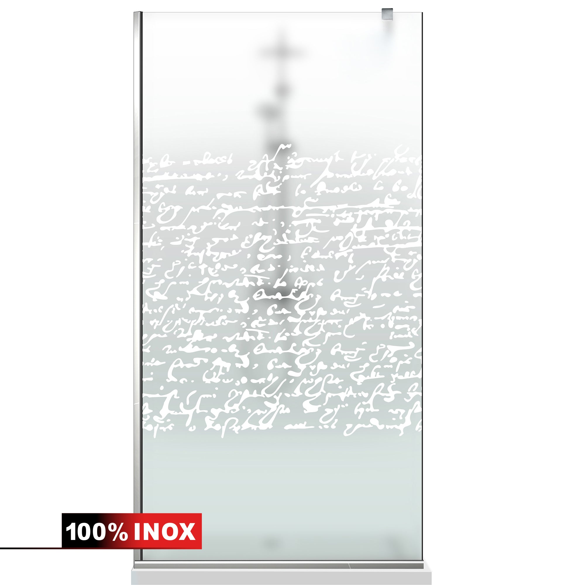 Paravan dus Walk-in, Perete dus Inox, #Mata #Matt
