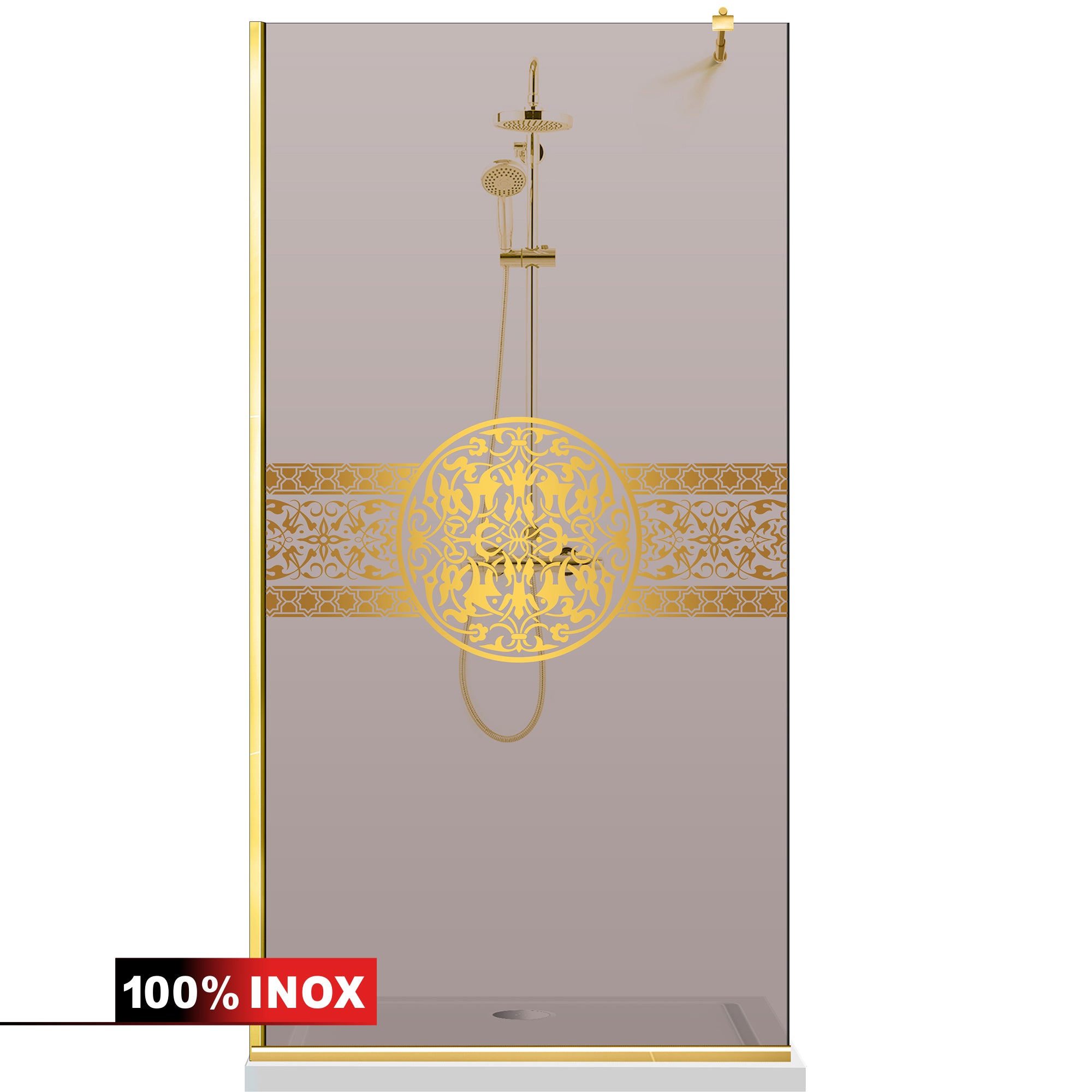 Paravan dus Walk-in, Perete dus Auriu, #Bronz #Bronz