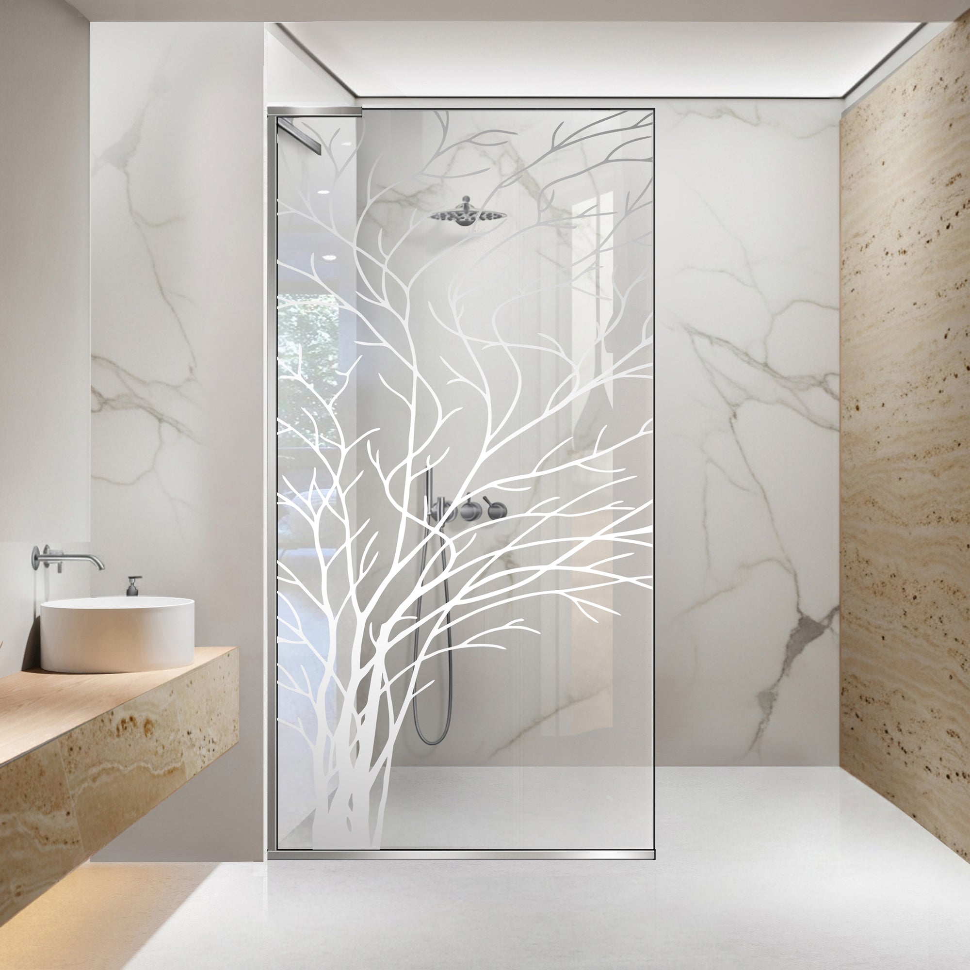 Paravan dus Walk-in, Perete dus Inox, #Clara #Víztiszta