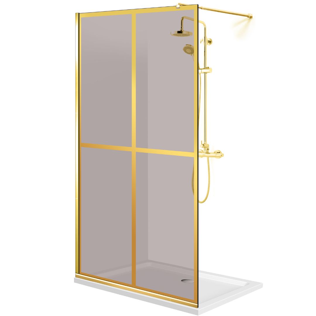 Paravan dus Walk-in, Perete dus Auriu, #Bronz #Bronz