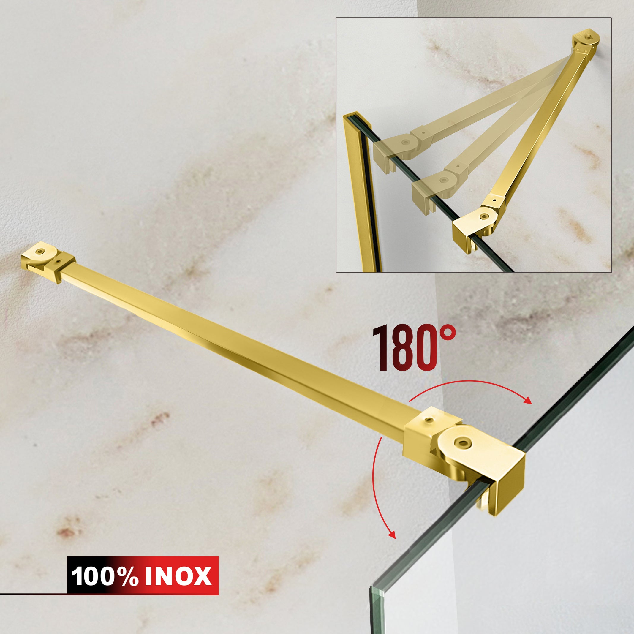 Paravan dus Walk-in, Perete dus Auriu, #Clara #Víztiszta