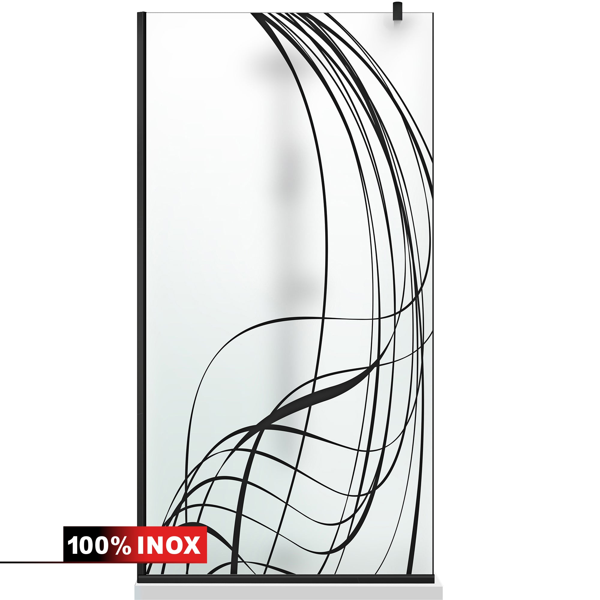 Paravan dus Walk-in, Perete dus Negru, #Mat #Matt