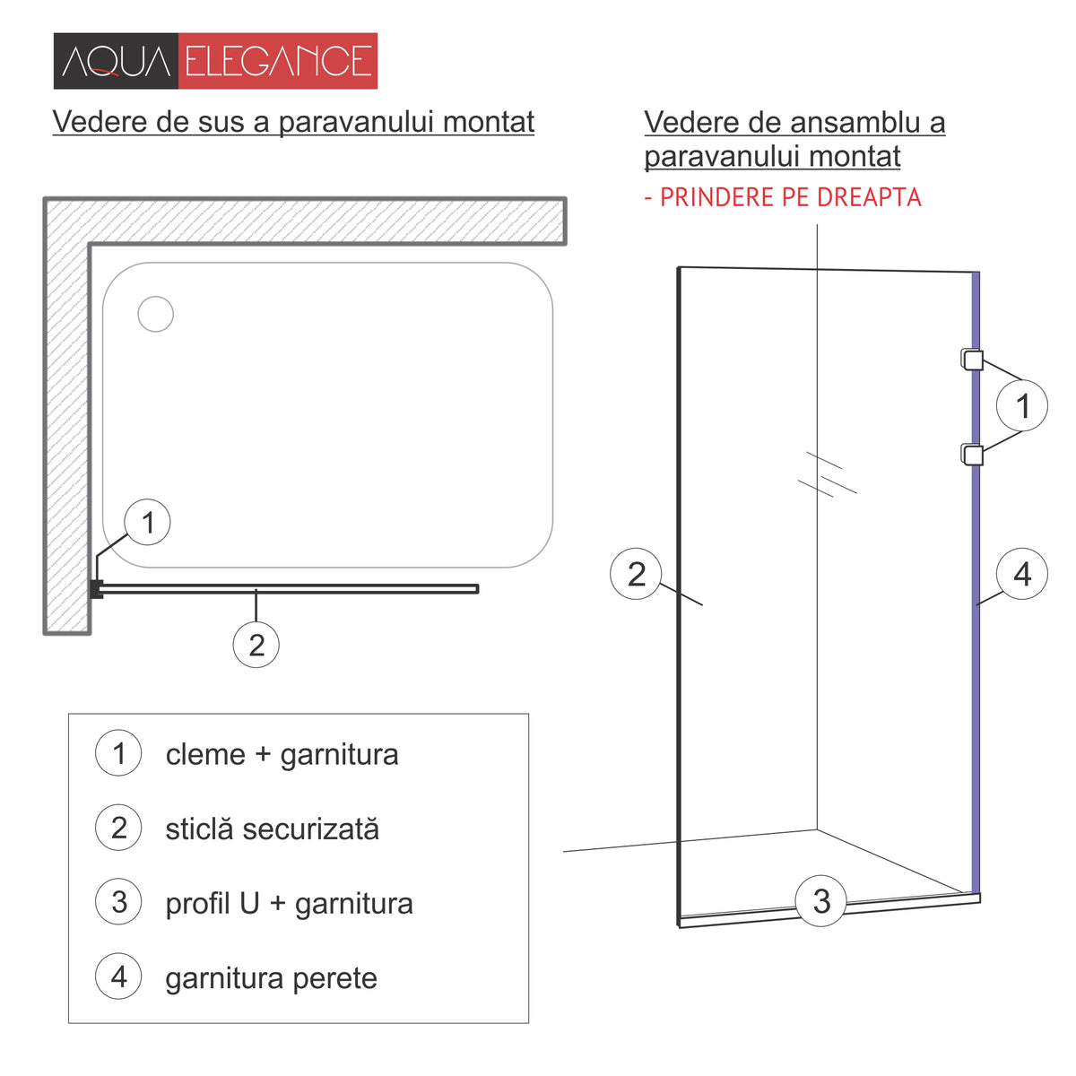 Zuhanyfal Walk-in, Zuhanyfal Rozsdamentes acél, #Szurke #Bronz
