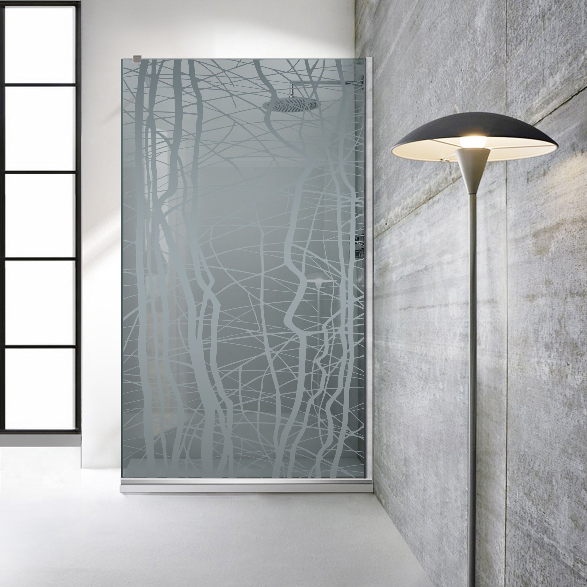 Paravan dus Walk-in, Perete dus Inox, #Gri #Szürke