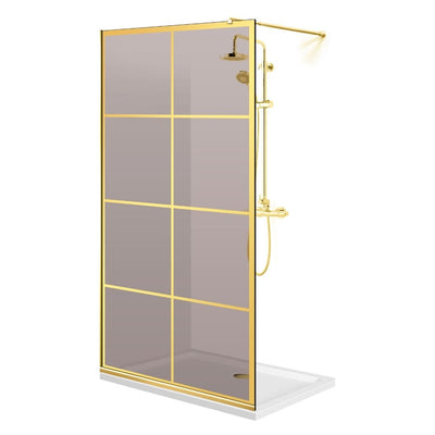 Paravan dus Walk-in, Perete dus  Auriu, #Bronz #Bronz