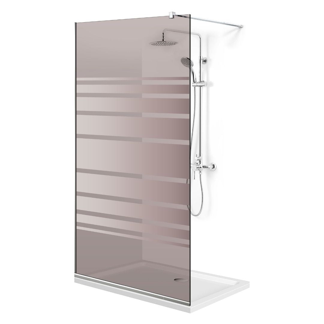 Paravan dus Walk-in, Perete dus  Inox, #Bronz #Bronz