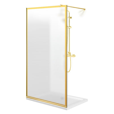 Paravan dus Walk-in, Perete dus  Auriu, #Mat #Matt