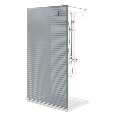 Paravan dus Walk-in, Perete dus  Inox, #Gri #Szürke
