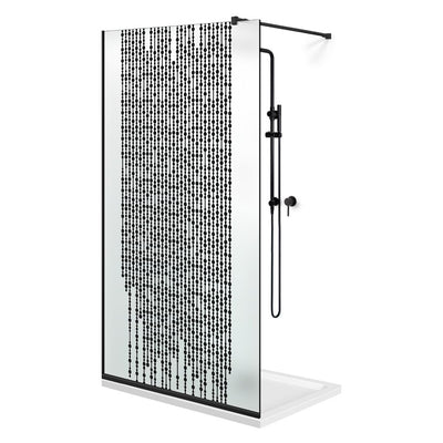 Paravan dus Walk-in, Perete dus  Negru, #Mat #Matt