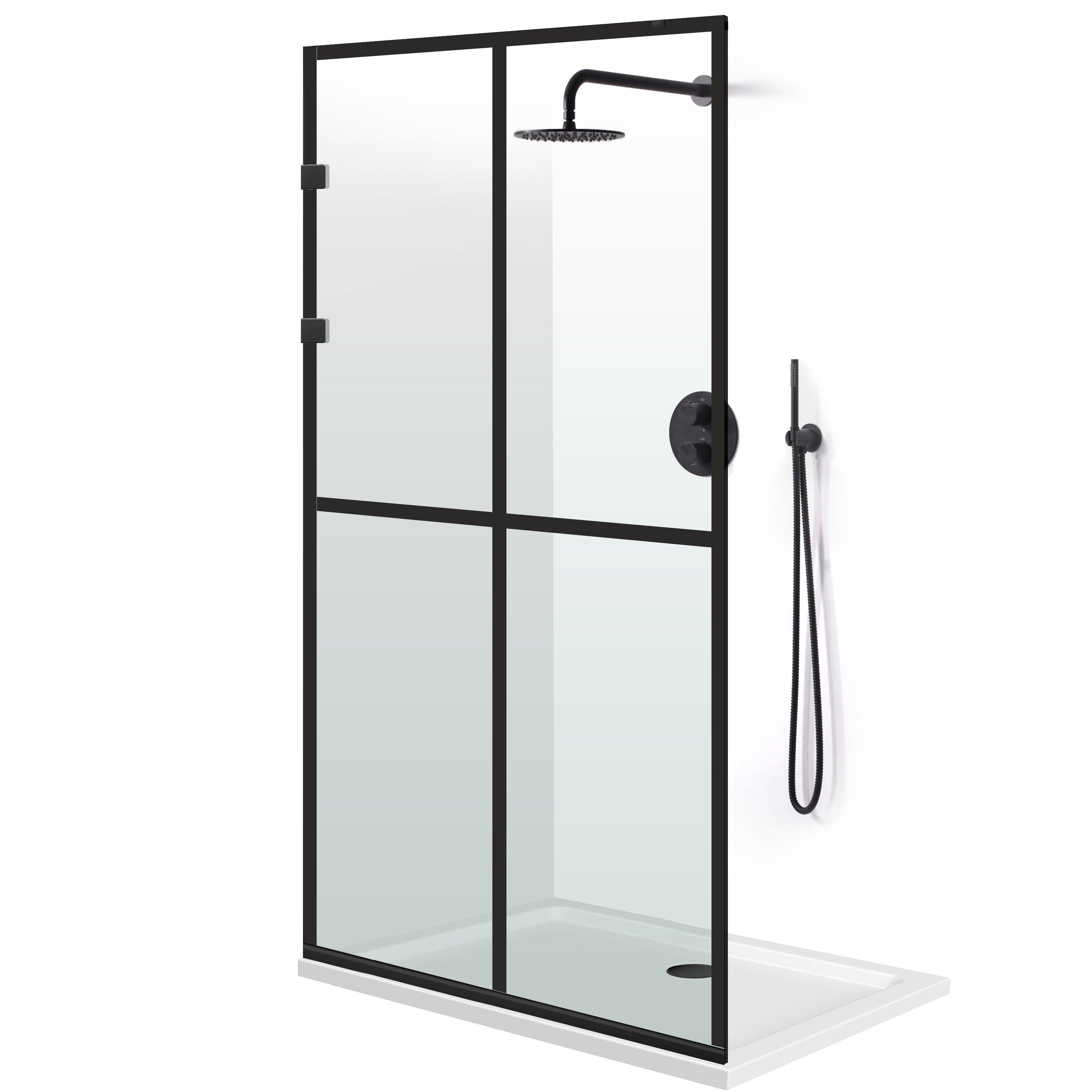 Paravan dus Walk-in, Perete dus Inox, #Clara #Víztiszta