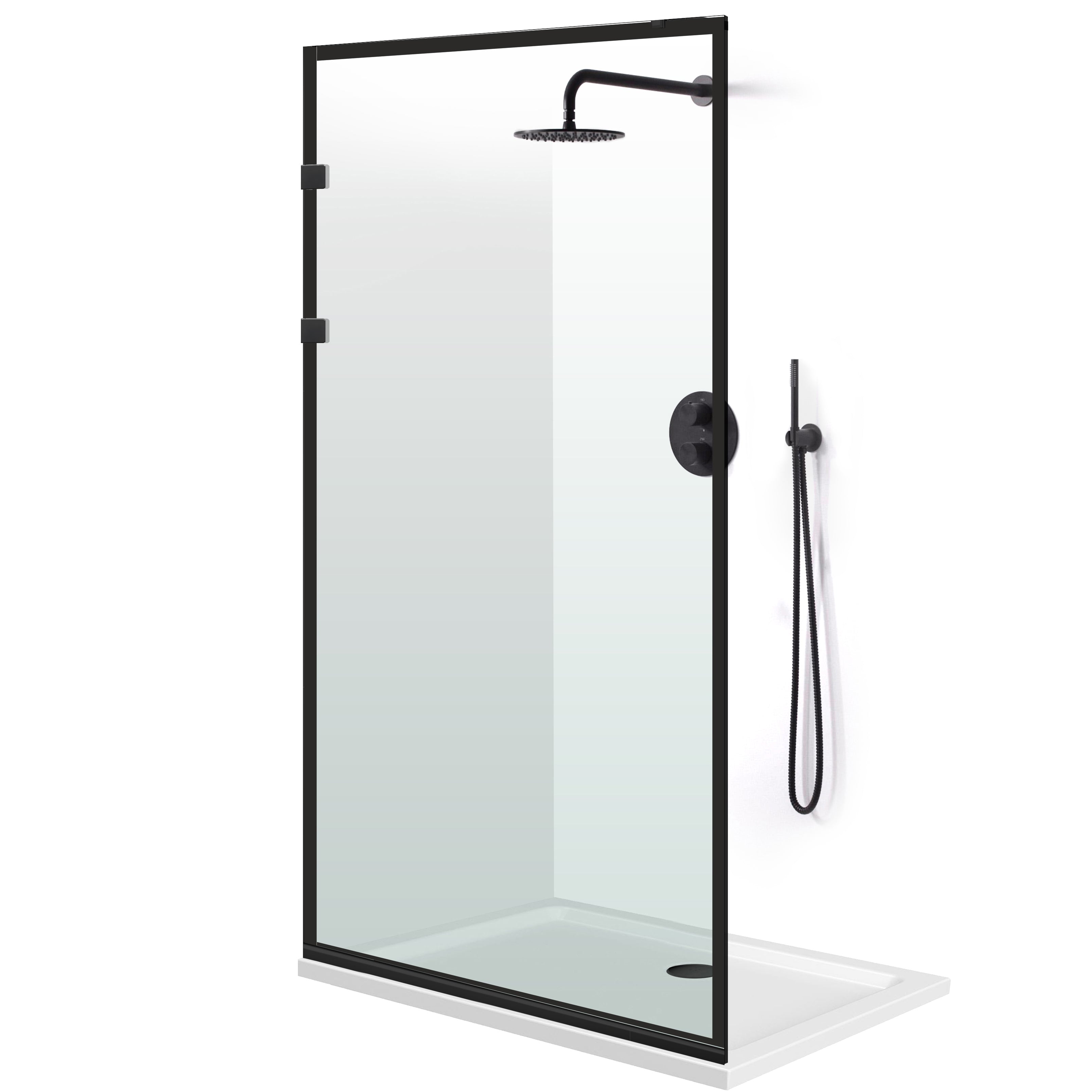 Paravan dus Walk-in, Perete dus Inox, #Clara #Víztiszta