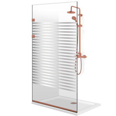 Paravan dus Walk-in, Perete dus Inox, negru mat, #Clara #Víztiszta