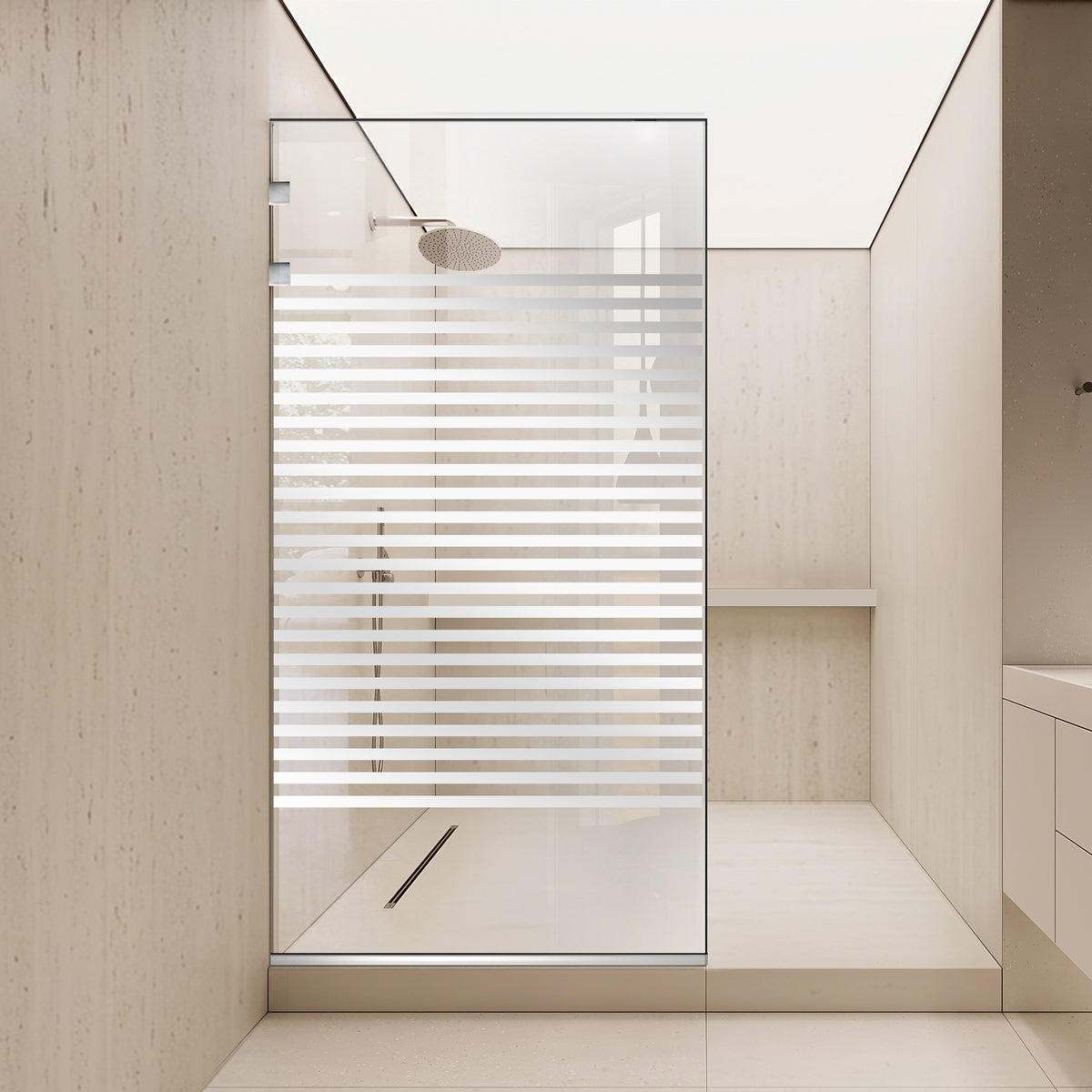 Zuhanyfal Walk-in, Zuhanyfal Rozsdamentes acél, #Viztiszta
