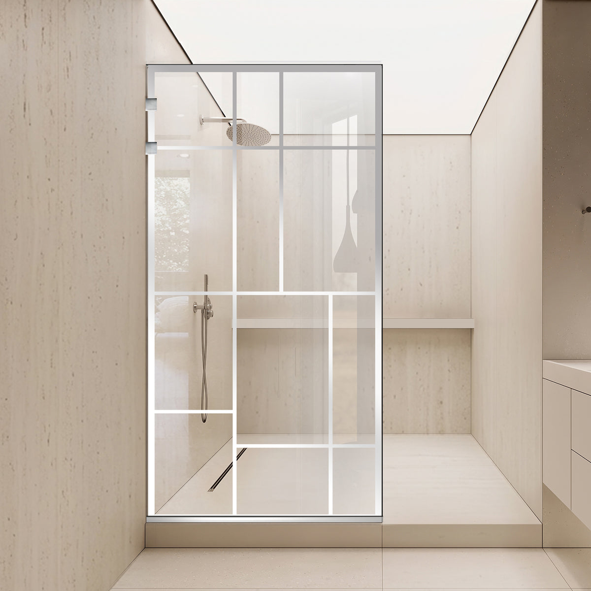 Zuhanyfal Walk-in, Zuhanyfal Rozsdamentes acél, #Viztiszta