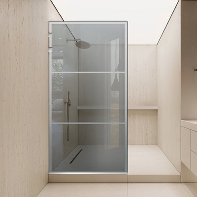 Zuhanyfal Walk-in, zuhanyfal Rozsdamentes acél, #Szurke