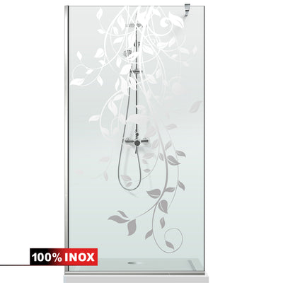 Paravan dus Walk-in, Perete dus  Inox, #Clara #Víztiszta