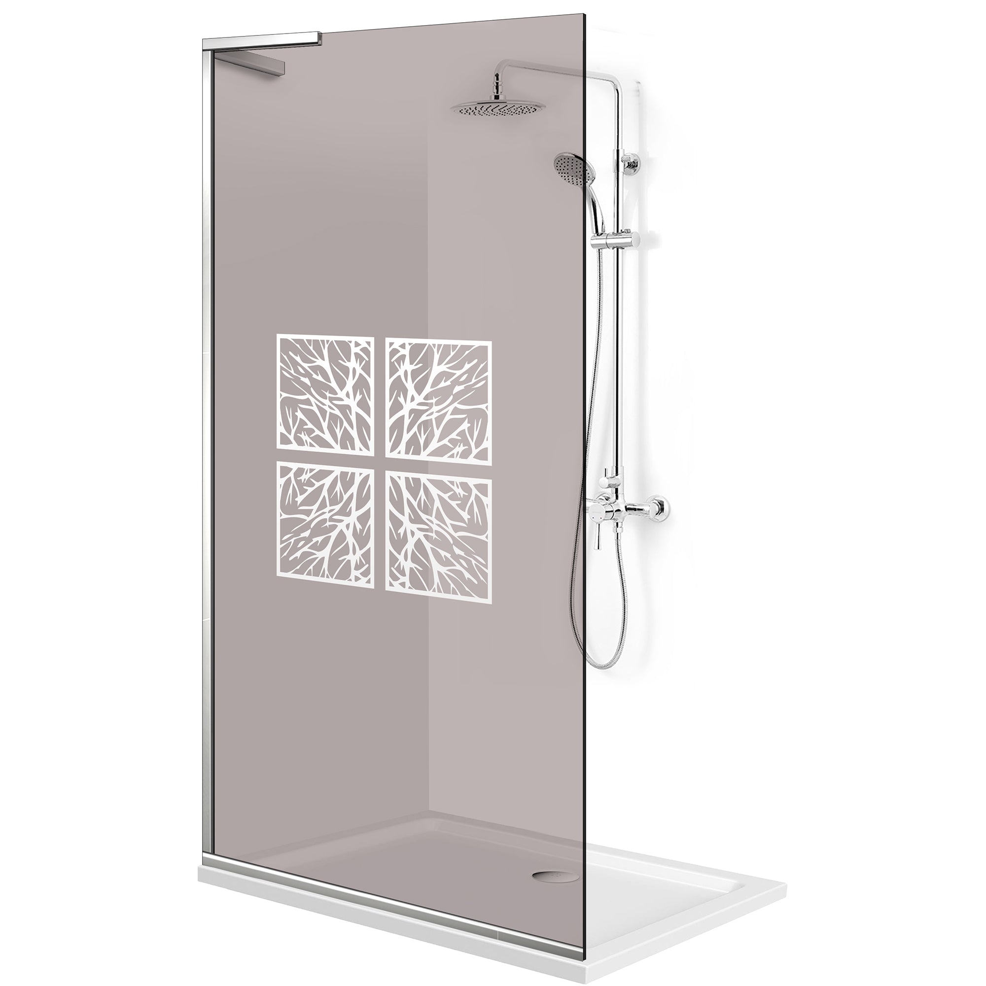 Paravan dus Walk-in, Perete dus Inox, #Bronz #Bronz