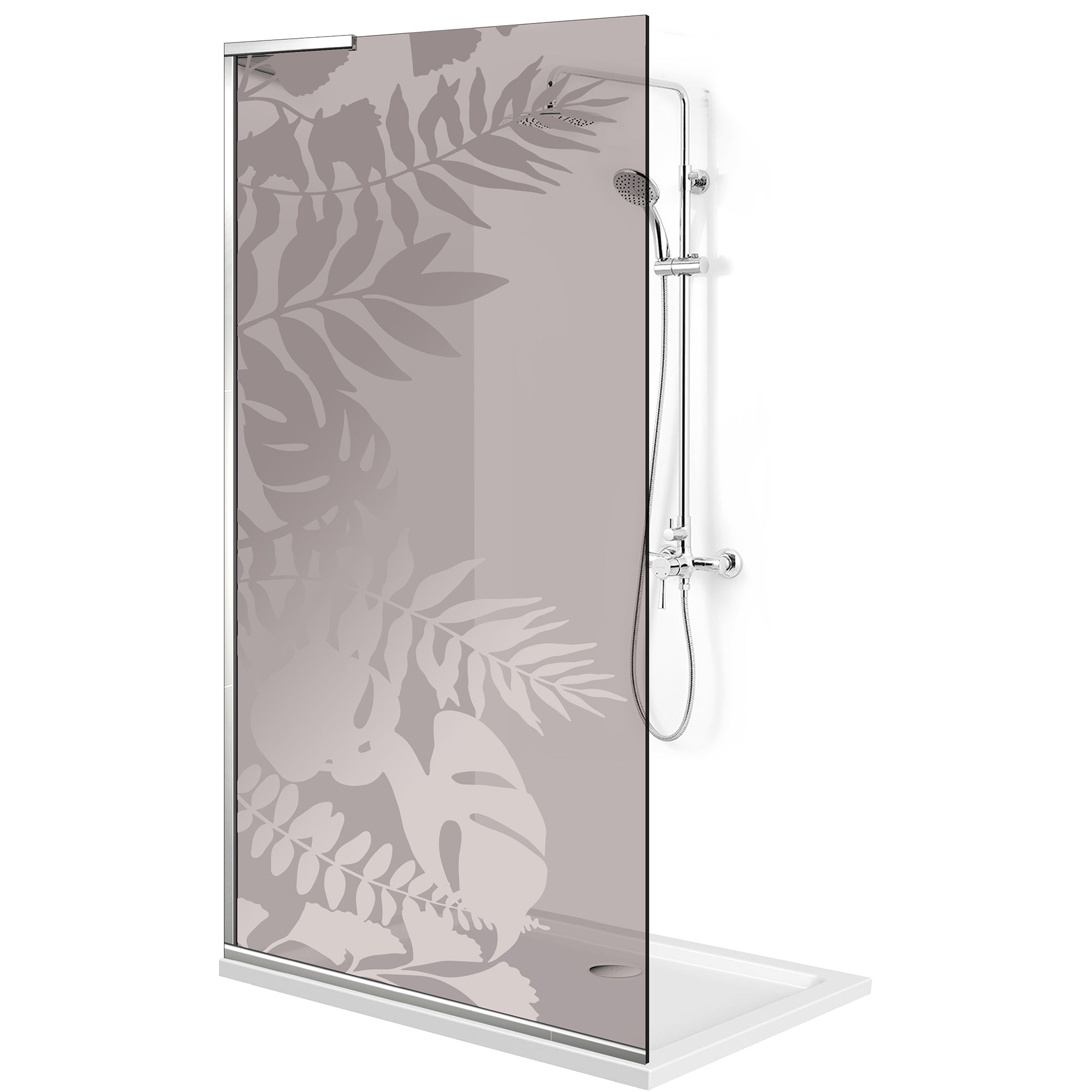 Paravan dus Walk-in, Perete dus Inox, #Bronz #Bronz