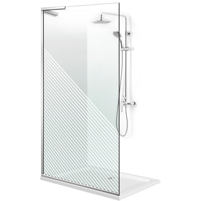 Paravan dus Walk-in, Perete dus Inox, #Clara #Víztiszta