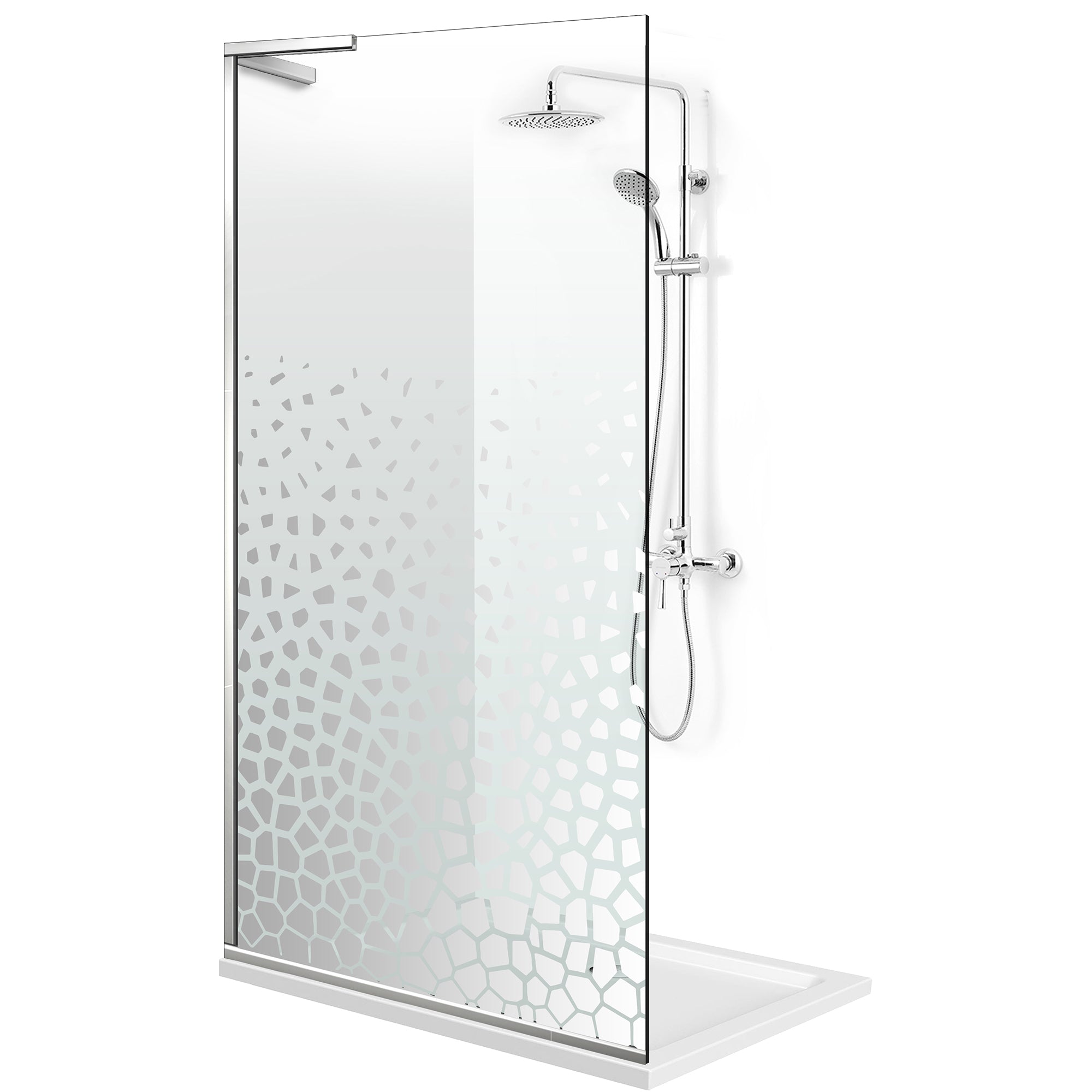 Paravan dus Walk-in, Perete dus Inox, #Clara #Víztiszta