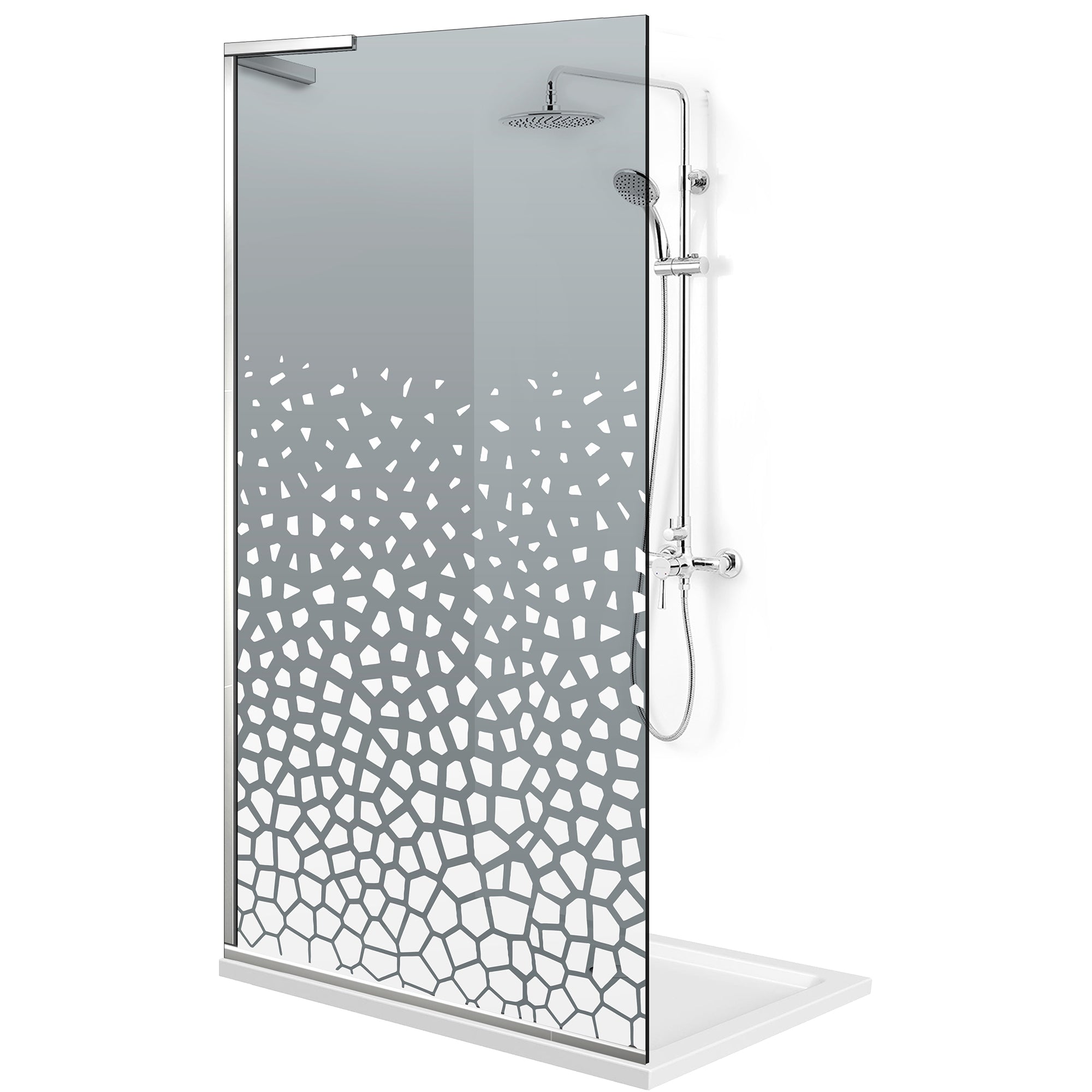 Paravan dus Walk-in, Perete dus Inox, #Gri #Szürke