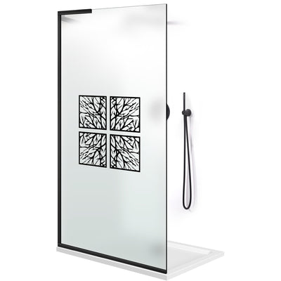 Paravan dus Walk-in, Perete dus Inox, #Mat #Matt