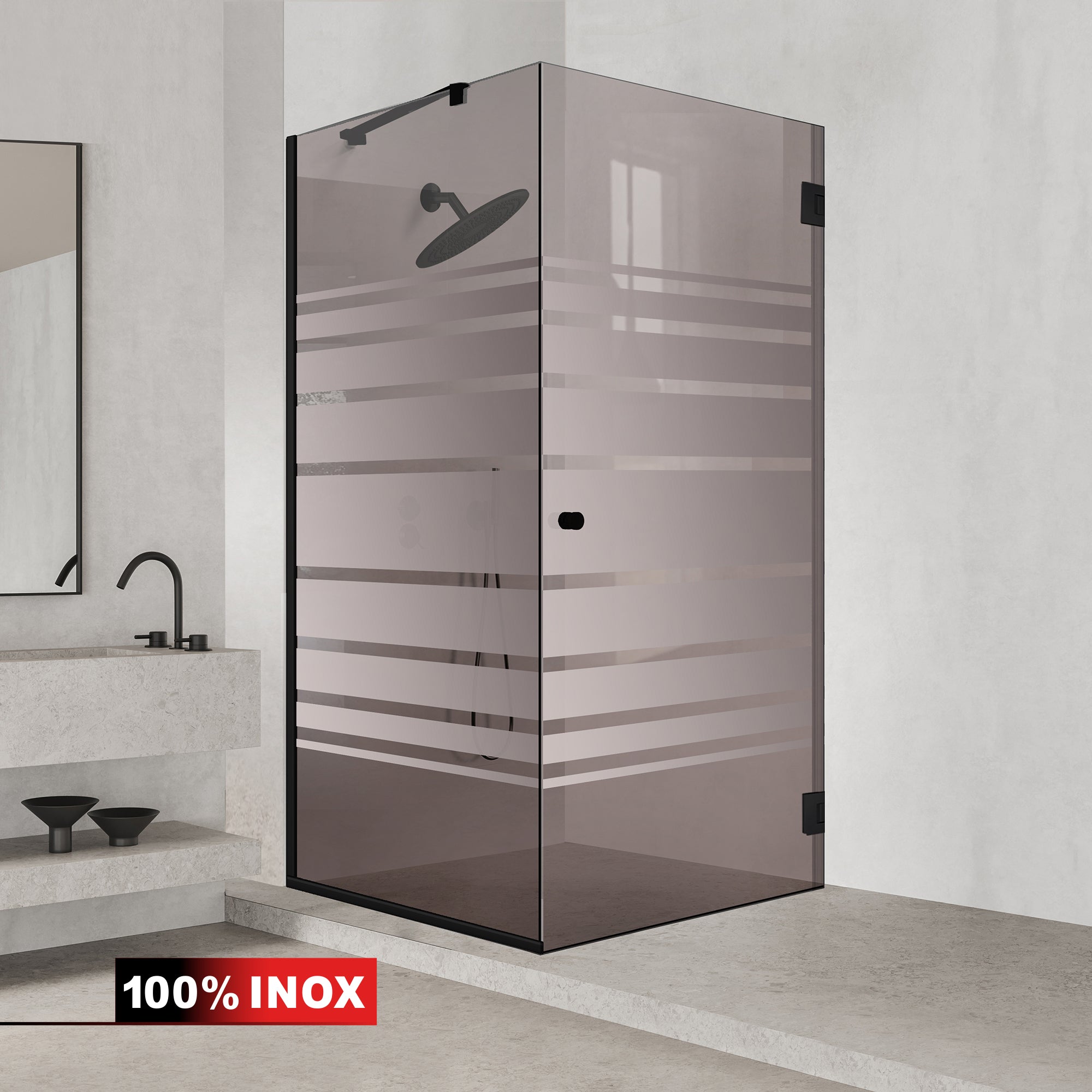 Cabina dus cu usa batanta #Bronz