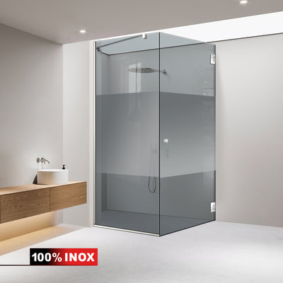 Shower enclosure with swing door #Grey