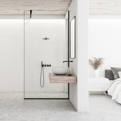 Paravan dus Walk-in, Perete dus Negru, #Clara #Víztiszta