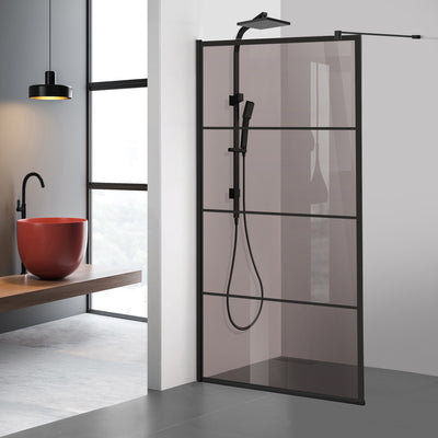 Paravan dus Walk-in, Perete dus  Negru, #Bronz #Bronz