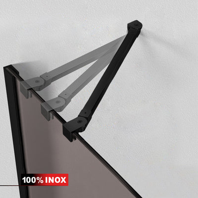 Shower enclosure with swing door #Bronze