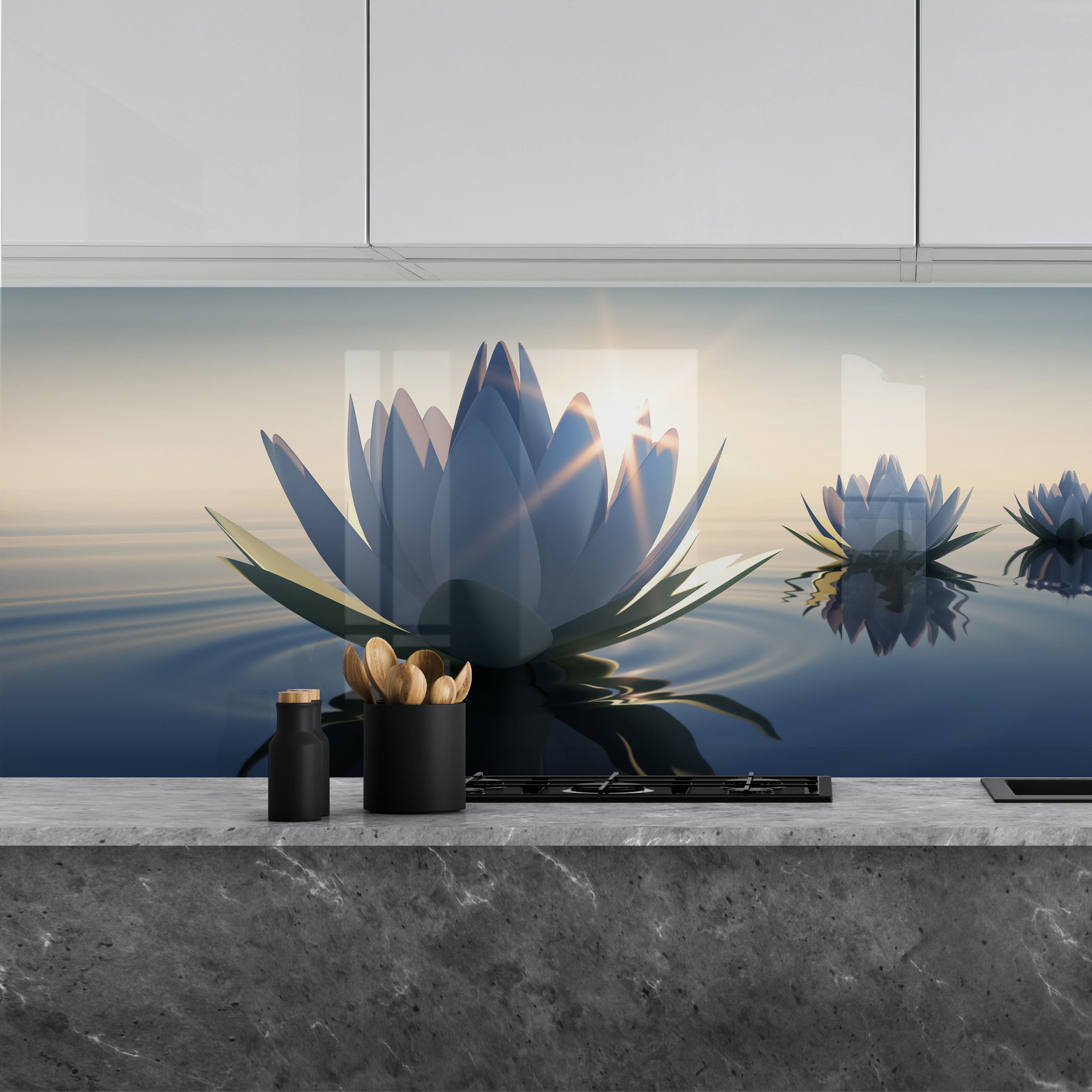 Sticla vopsita bucatarie placari