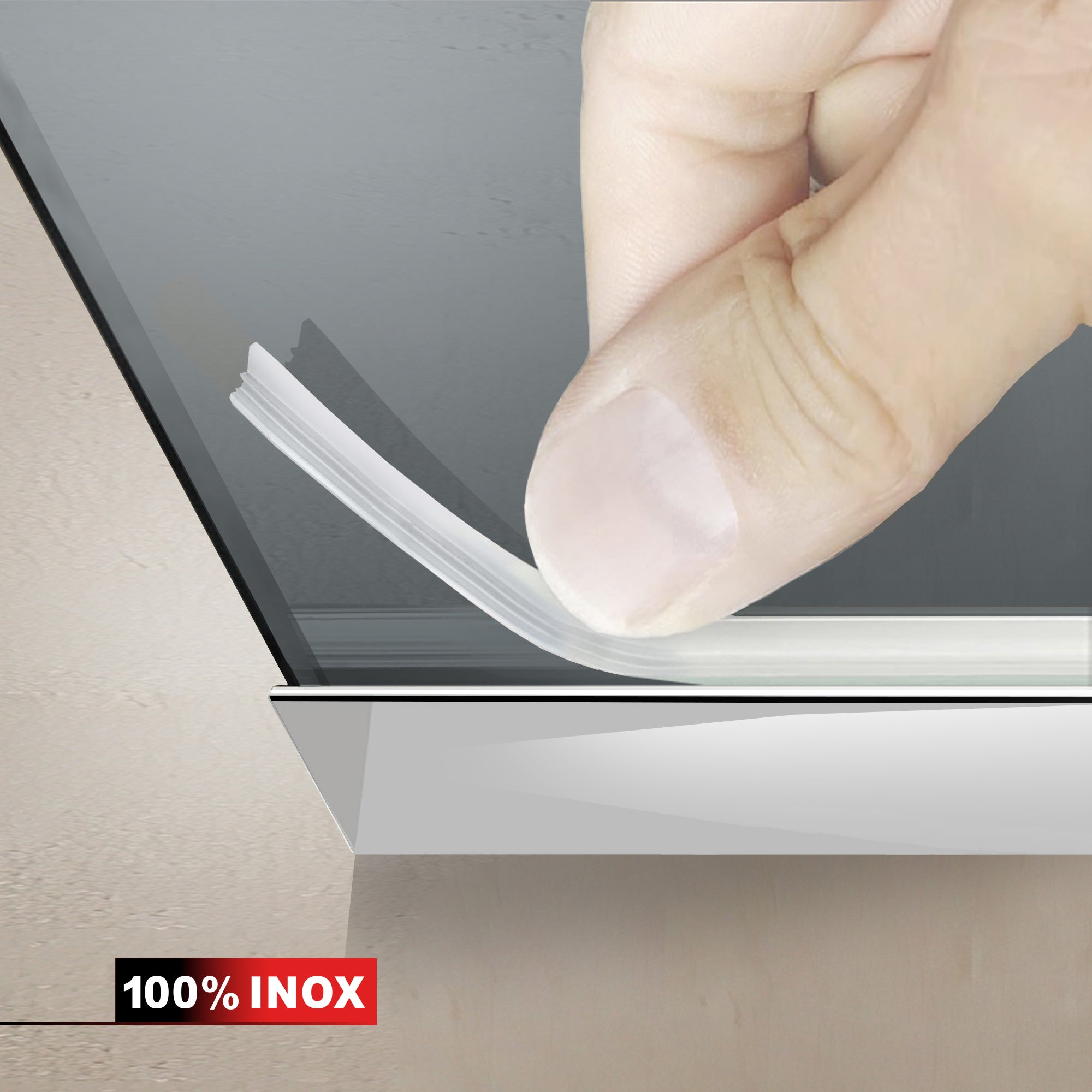 Shower enclosure with swing door #Grey