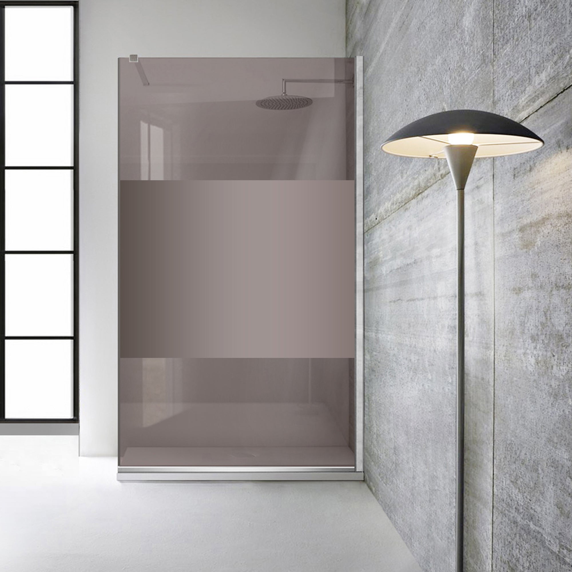 Paravan dus Walk-in, Perete dus  Inox, #Bronz #Bronz