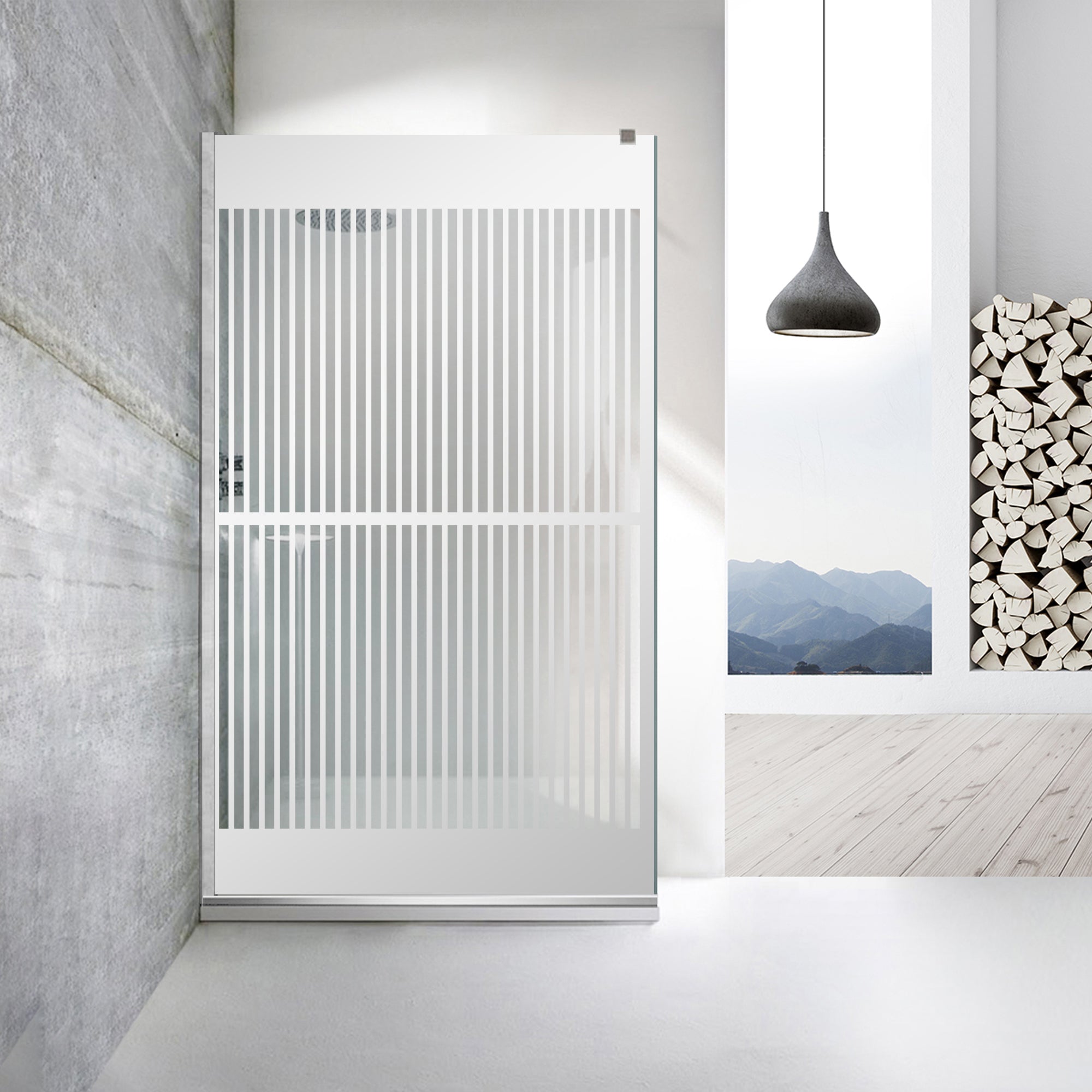 Paravan dus Walk-in, Perete dus  Inox, #Clara #Víztiszta