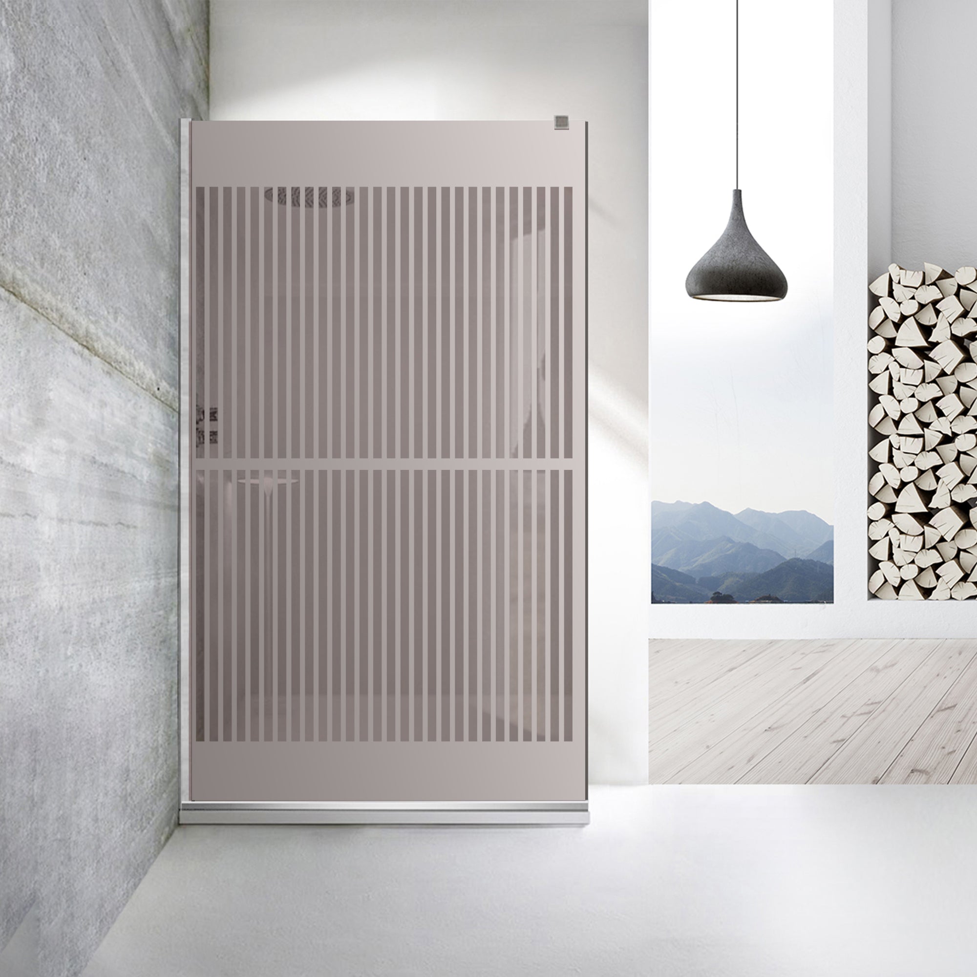 Paravan dus Walk-in, Perete dus  Inox, #Bronz #Bronz