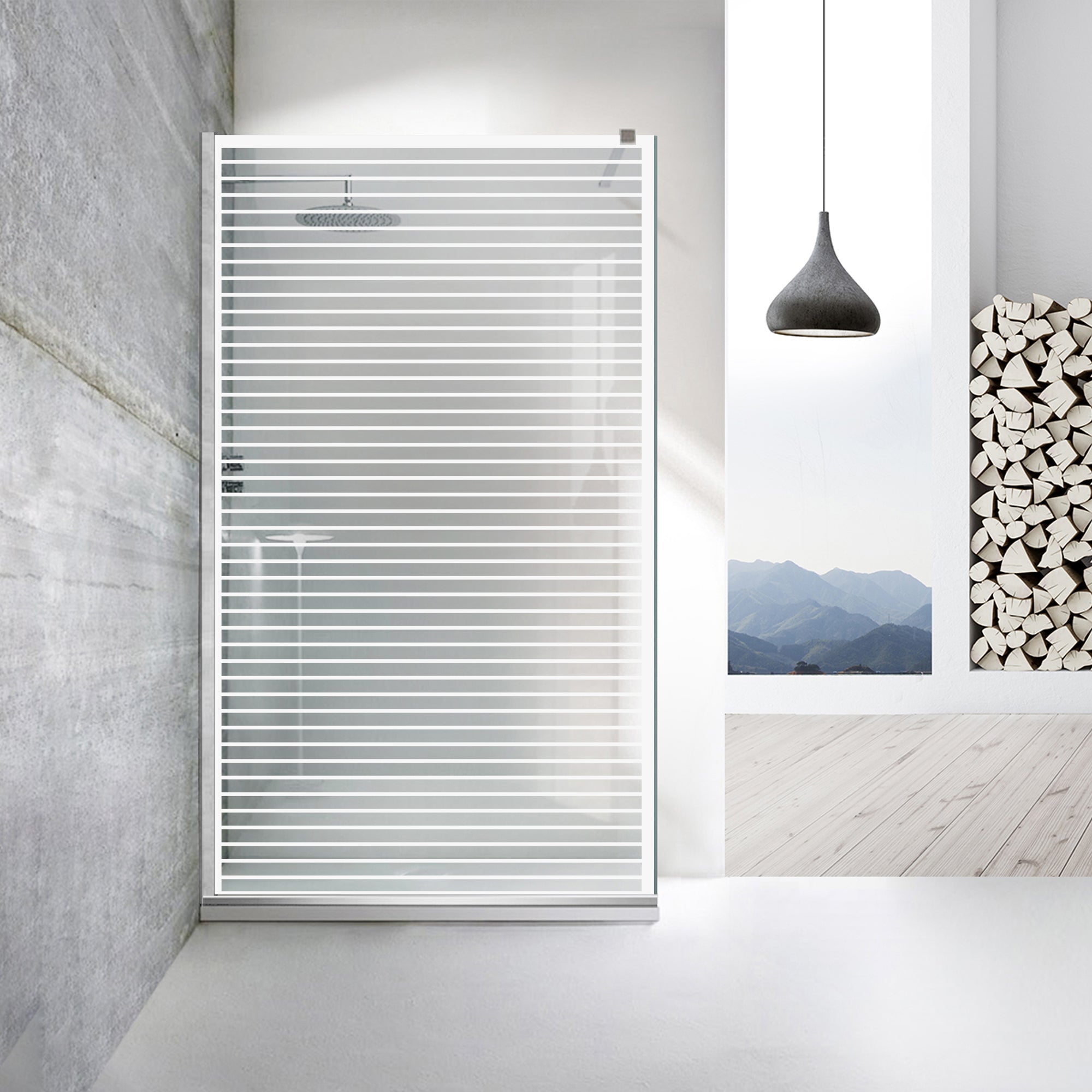Paravan dus Walk-in, Perete dus  Inox, #Clara #Víztiszta